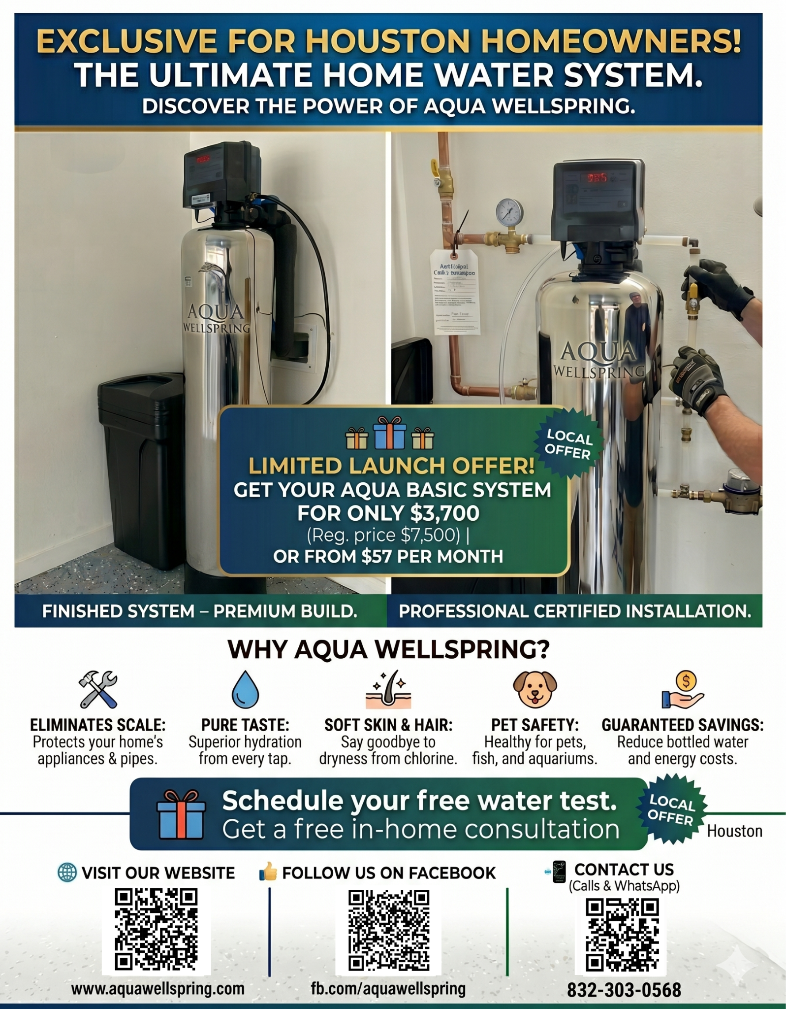 Aqua Wellspring full home water system flyer